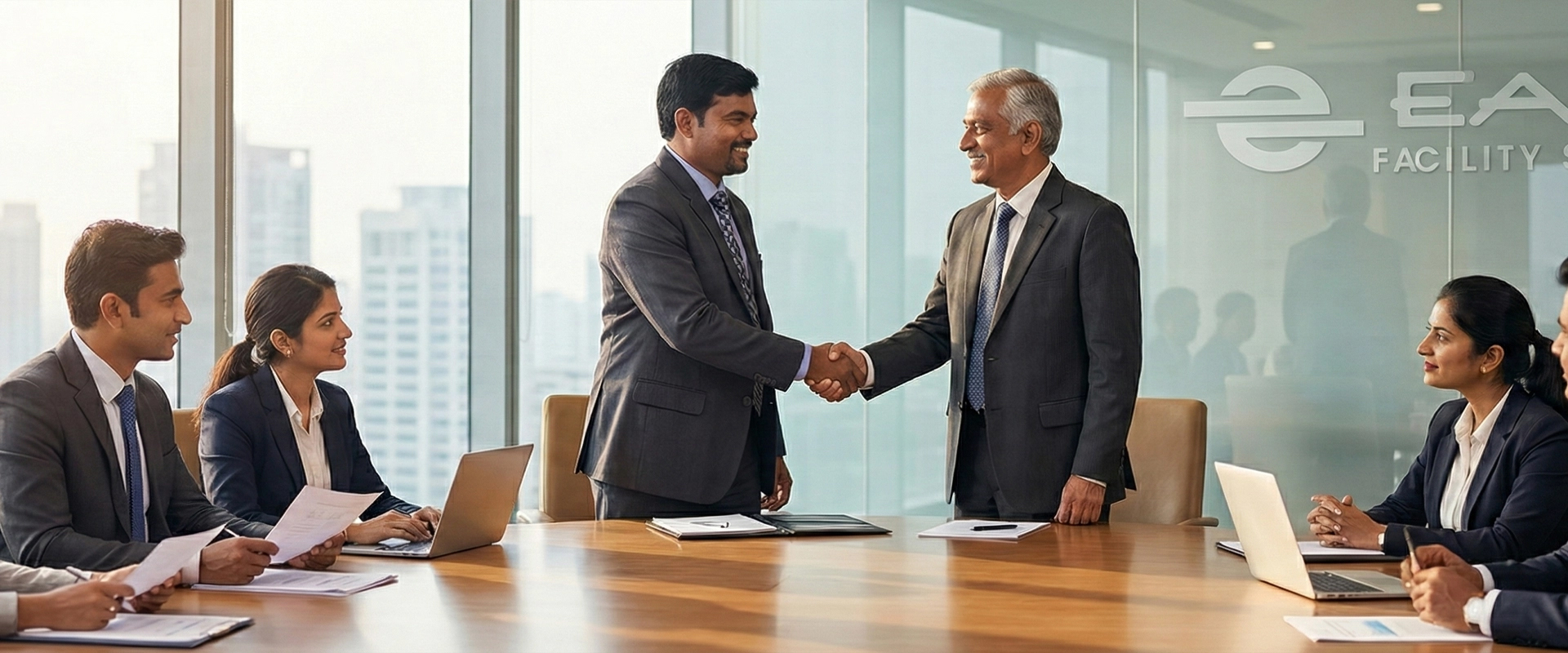 Facility management leadership meeting in Chennai office